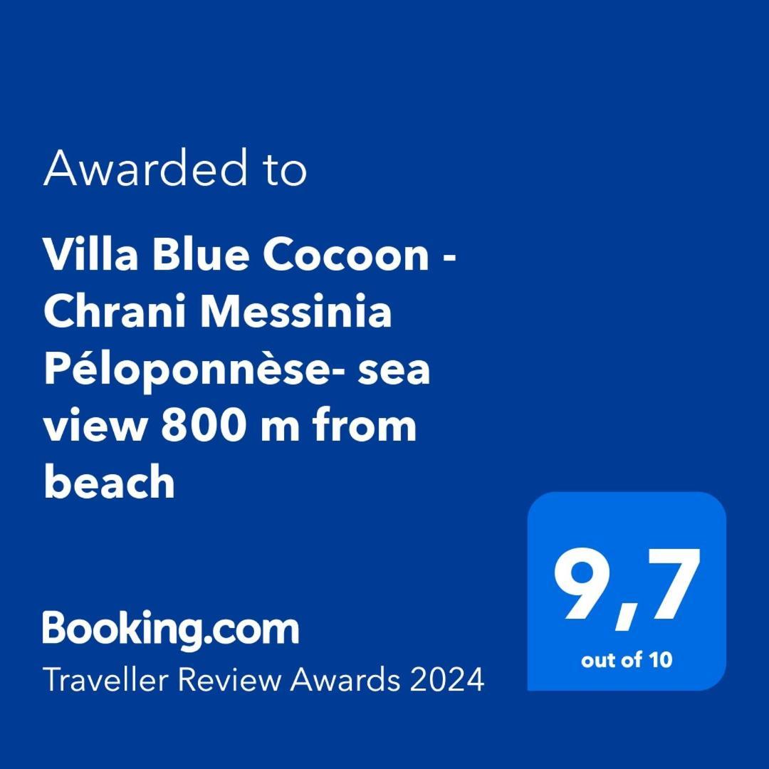 Villa Blue Cocoon - Chrani Messinia Peloponnese- Sea View 800 M From Beach Exteriör bild